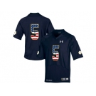 2016 US Flag Fashion 2015 Under Armour Mens' Norte Dame Fighting Irish #5 Shamrock Series College Football Jersey - Navy Blue