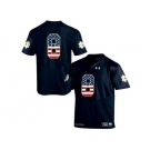 2016 US Flag Fashion 2015 Under Armour Mens' Norte Dame Fighting Irish #8 College Football Jersey - Navy Blue