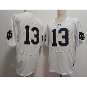 Men's Notre Dame Fighting Irish #13 Riley Leonard White 2024 F.U.S.E. Limited Stitched Jersey