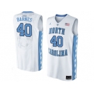 2016 Men's North Carolina Tar Heels Harrison Barnes #40 College Basketball Jersey - Whi