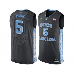 2016 Men's North Carolina Tar Heels Marcus Paige #5 College Basketball Jersey - Black