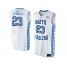 2016 Men's North Carolina Tar Heels Michael Jordan #23 College Basketball Jersey - White