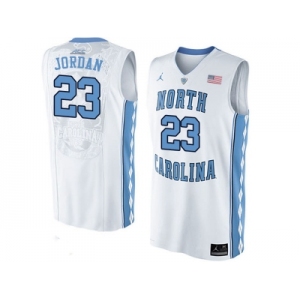 2016 Men's North Carolina Tar Heels Michael Jordan #23 College Basketball Jersey - White