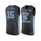 2016 Men's North Carolina Tar Heels Vince Carter #15 College Basketball Jersey - Black