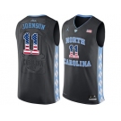 2016 US Flag Fashion 2016 Men's North Carolina Tar Heels Brice Johnson #11 College Basketball Jersey - Black