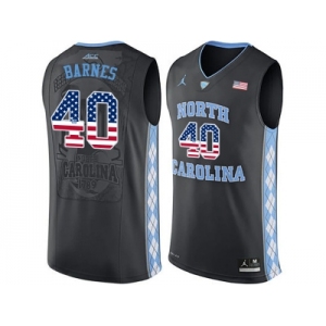 2016 US Flag Fashion 2016 Men's North Carolina Tar Heels Harrison Barnes #40 College Basketball Jersey - Black