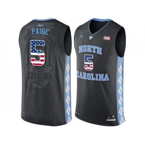 2016 US Flag Fashion 2016 Men's North Carolina Tar Heels Marcus Paige #5 College Basketball Jersey - Black