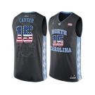 2016 US Flag Fashion 2016 Men's North Carolina Tar Heels Vince Carter #15 College Basketball Jersey - Black