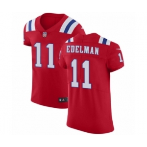 Men's Nike New England Patriots #11 Julian Edelman Red Alternate Vapor Untouchable Elite Player NFL Jersey