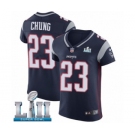 Men's Nike New England Patriots #23 Patrick Chung Navy Blue Team Color Vapor Untouchable Elite Player Super Bowl LII NFL Jersey