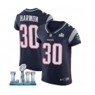 Men's Nike New England Patriots #30 Duron Harmon Navy Blue Team Color Vapor Untouchable Elite Player Super Bowl LII NFL Jersey