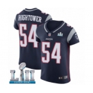 Men's Nike New England Patriots #54 Dont'a Hightower Navy Blue Team Color Vapor Untouchable Elite Player Super Bowl LII NFL Jersey