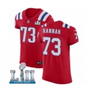 Men's Nike New England Patriots #73 John Hannah Red Alternate Vapor Untouchable Elite Player Super Bowl LII NFL Jersey