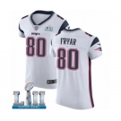 Men's Nike New England Patriots #80 Irving Fryar White Vapor Untouchable Elite Player Super Bowl LII NFL Jersey