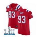 Men's Nike New England Patriots #93 Lawrence Guy Red Alternate Vapor Untouchable Elite Player Super Bowl LII NFL Jersey