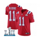 Men's Nike New England Patriots #11 Drew Bledsoe Red Alternate Vapor Untouchable Limited Player Super Bowl LII NFL Jersey