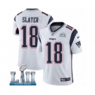 Men's Nike New England Patriots #18 Matthew Slater White Vapor Untouchable Limited Player Super Bowl LII NFL Jersey