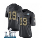 Men's Nike New England Patriots #19 Malcolm Mitchell Limited Black 2016 Salute to Service Super Bowl LII NFL Jersey