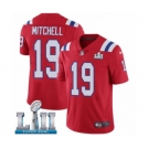 Men's Nike New England Patriots #19 Malcolm Mitchell Red Alternate Vapor Untouchable Limited Player Super Bowl LII NFL Jersey