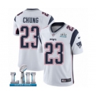 Men's Nike New England Patriots #23 Patrick Chung White Vapor Untouchable Limited Player Super Bowl LII NFL Jersey