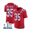 Men's Nike New England Patriots #35 Mike Gillislee Red Alternate Vapor Untouchable Limited Player Super Bowl LII NFL Jersey