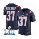Men's Nike New England Patriots #37 Jordan Richards Limited Navy Blue Rush Vapor Untouchable Super Bowl LII NFL Jersey