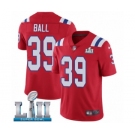Men's Nike New England Patriots #39 Montee Ball Red Alternate Vapor Untouchable Limited Player Super Bowl LII NFL Jersey