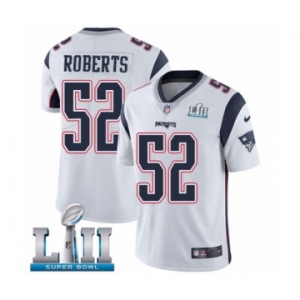 Men's Nike New England Patriots #52 Elandon Roberts White Vapor Untouchable Limited Player Super Bowl LII NFL Jersey