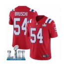 Men's Nike New England Patriots #54 Tedy Bruschi Red Alternate Vapor Untouchable Limited Player Super Bowl LII NFL Jersey
