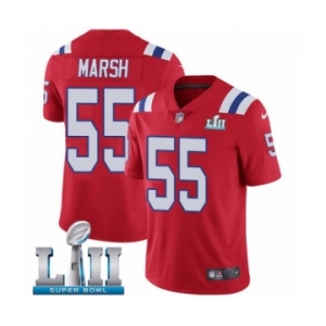 Men's Nike New England Patriots #55 Cassius Marsh Red Alternate Vapor Untouchable Limited Player Super Bowl LII NFL Jersey