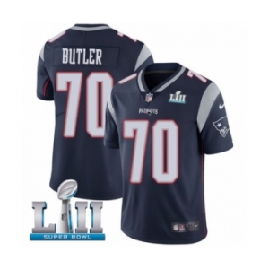 Men's Nike New England Patriots #70 Adam Butler Navy Blue Team Color Vapor Untouchable Limited Player Super Bowl LII NFL Jersey