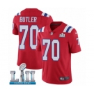 Men's Nike New England Patriots #70 Adam Butler Red Alternate Vapor Untouchable Limited Player Super Bowl LII NFL Jersey