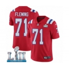 Men's Nike New England Patriots #71 Cameron Fleming Red Alternate Vapor Untouchable Limited Player Super Bowl LII NFL Jersey