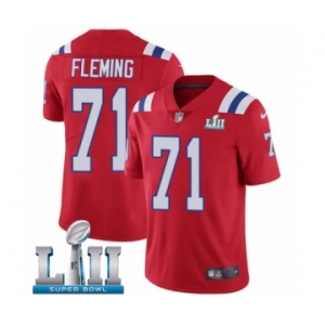 Men's Nike New England Patriots #71 Cameron Fleming Red Alternate Vapor Untouchable Limited Player Super Bowl LII NFL Jersey
