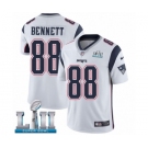 Men's Nike New England Patriots #88 Martellus Bennett White Vapor Untouchable Limited Player Super Bowl LII NFL Jersey