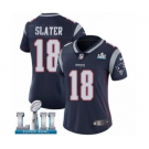 Women's Nike New England Patriots #18 Matthew Slater Navy Blue Team Color Vapor Untouchable Limited Player Super Bowl LII NFL Jersey