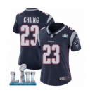 Women's Nike New England Patriots #23 Patrick Chung Navy Blue Team Color Vapor Untouchable Limited Player Super Bowl LII NFL Jersey