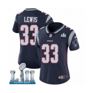Women's Nike New England Patriots #33 Dion Lewis Navy Blue Team Color Vapor Untouchable Limited Player Super Bowl LII NFL Jersey