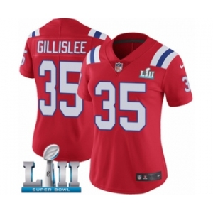 Women's Nike New England Patriots #35 Mike Gillislee Red Alternate Vapor Untouchable Limited Player Super Bowl LII NFL Jersey