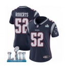 Women's Nike New England Patriots #52 Elandon Roberts Navy Blue Team Color Vapor Untouchable Limited Player Super Bowl LII NFL Jersey