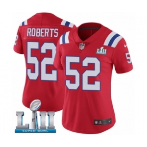 Women's Nike New England Patriots #52 Elandon Roberts Red Alternate Vapor Untouchable Limited Player Super Bowl LII NFL Jersey