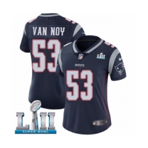 Women's Nike New England Patriots #53 Kyle Van Noy Navy Blue Team Color Vapor Untouchable Limited Player Super Bowl LII NFL Jersey