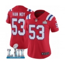 Women's Nike New England Patriots #53 Kyle Van Noy Red Alternate Vapor Untouchable Limited Player Super Bowl LII NFL Jersey