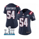 Women's Nike New England Patriots #54 Dont'a Hightower Limited Navy Blue Rush Vapor Untouchable Super Bowl LII NFL Jersey