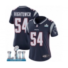 Women's Nike New England Patriots #54 Dont'a Hightower Navy Blue Team Color Vapor Untouchable Limited Player Super Bowl LII NFL Jersey