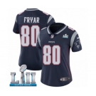 Women's Nike New England Patriots #80 Irving Fryar Navy Blue Team Color Vapor Untouchable Limited Player Super Bowl LII NFL Jersey