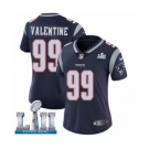 Women's Nike New England Patriots #99 Vincent Valentine Navy Blue Team Color Vapor Untouchable Limited Player Super Bowl LII NFL Jersey
