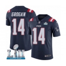 Youth Nike New England Patriots #14 Steve Grogan Limited Navy Blue Rush Vapor Untouchable Super Bowl LII NFL Jersey