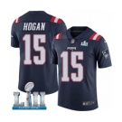 Youth Nike New England Patriots #15 Chris Hogan Limited Navy Blue Rush Vapor Untouchable Super Bowl LII NFL Jersey