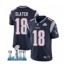 Youth Nike New England Patriots #18 Matthew Slater Navy Blue Team Color Vapor Untouchable Limited Player Super Bowl LII NFL Jersey